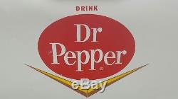 Vintage Rare Dr. Pepper Cronstrom Picnic Cooler Cronco Dr Chevron Sign Very Nice