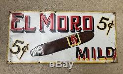 Vintage Rare El Moro Cigar Sign