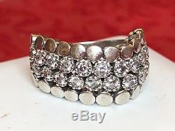 Vintage Rare Estate 14k Gold Genuine Diamond Ring Designer Signed Sonia B. Flex