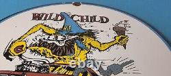 Vintage Rat Fink Porcelain Gas Oil Wild Child Roth Hot Rod Service Pump Sign