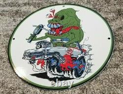 Vintage Rat Fink Porcelain Ghostbusters Ed Roth Slimer Service Mopar Sign