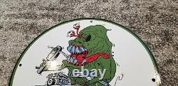 Vintage Rat Fink Porcelain Ghostbusters Ed Roth Slimer Service Mopar Sign