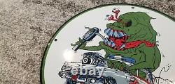 Vintage Rat Fink Porcelain Ghostbusters Ed Roth Slimer Service Mopar Sign