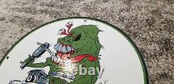 Vintage Rat Fink Porcelain Ghostbusters Ed Roth Slimer Service Mopar Sign