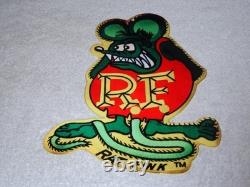 Vintage Ratfink Die-cut Rat 12 Baked Metal Gasoline & Oil Ed Roth Fink Sign
