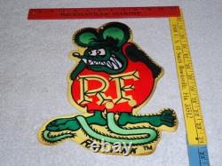 Vintage Ratfink Die-cut Rat 12 Baked Metal Gasoline & Oil Ed Roth Fink Sign