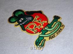 Vintage Ratfink Die-cut Rat 12 Baked Metal Gasoline & Oil Ed Roth Fink Sign