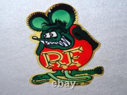 Vintage Ratfink Die-cut Rat 12 Baked Metal Gasoline & Oil Ed Roth Fink Sign