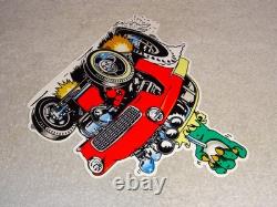 Vintage Ratfink Drives 1950 Stick Chevrolet 12 Metal Gasoline Oil Rat Fink Sign
