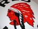 Vintage Red Indian Mccoll Frontenac 11 3/4 Porcelain Metal Canada, Gas Oil Sign