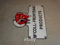 Vintage Red Indian Mccoll-frontenac Products Porcelain Metal Gasoline & Oil Sign