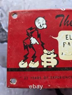 Vintage Reddy Electric Oklahoma Electric Porcelain Enamel Sign 10. X 4.5