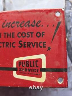 Vintage Reddy Electric Oklahoma Electric Porcelain Enamel Sign 10. X 4.5
