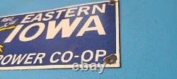 Vintage Reddy Kilowatt Porcelain Gas Electric Eastern Gas Service Station Sign