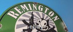 Vintage Remington Firearms Sign Felix the Cat Dealer Gas Pump Porcelain Sign