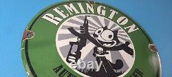Vintage Remington Firearms Sign Felix the Cat Dealer Gas Pump Porcelain Sign
