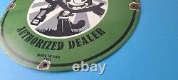 Vintage Remington Firearms Sign Felix the Cat Dealer Gas Pump Porcelain Sign
