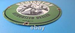 Vintage Remington Firearms Sign Felix the Cat Dealer Gas Pump Porcelain Sign