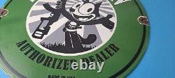 Vintage Remington Firearms Sign Felix the Cat Dealer Gas Pump Porcelain Sign