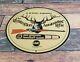 Vintage Remington Porcelain Rifle & Ammo 12 Point Buck Deer Service Sales Sign