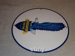 Vintage Richfield Eagle Hi Octane Gasoline 11 3/4 Porcelain Metal Gas Oil Sign