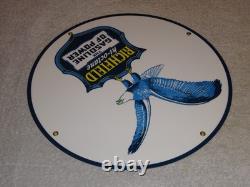 Vintage Richfield Eagle The Power Gasoline 11 3/4 Porcelain Metal Gas Oil Sign
