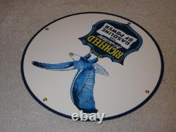 Vintage Richfield Eagle The Power Gasoline 11 3/4 Porcelain Metal Gas Oil Sign