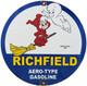 Vintage Richfield Gasoline Porcelain Sign Gas Station Pump Plate Casper Ghost