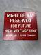 Vintage Right Of Way Reserved For Future High Voltage Line. Monongahela Power Co