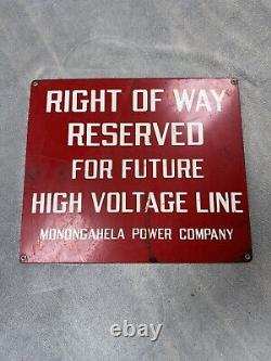 Vintage Right Of Way Reserved for Future High Voltage Line. Monongahela Power Co