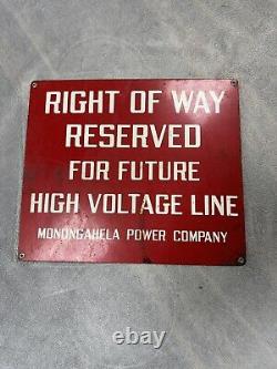 Vintage Right Of Way Reserved for Future High Voltage Line. Monongahela Power Co
