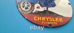 Vintage Road Runner Mopar Porcelain Gas Chrysler Plymouth Dealer Service Sign