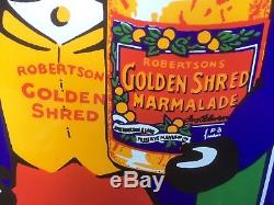 Vintage Robertsons Golden Shred Marmalade Metal Enamel Advertising Sign Golli