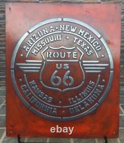 Vintage Route 66 Metal Sign(artisan foundry)