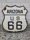 Vintage Route 66 Porcelain Sign Us Arizona Highway Shield Gas Road Oil Service