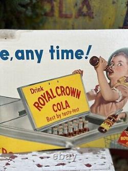 Vintage Royal Crown NEHI Soda Pop Cardboard Litho Sign RC COLA
