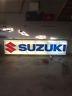 Vintage Suzuki Motorcycle Dealer Sign Lighted Huge 12'x3' Gsx-r Busa Tl Rm Gs Dr