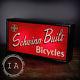 Vintage Schwinn Built Bicycles Painted Glass Advertising Sign
