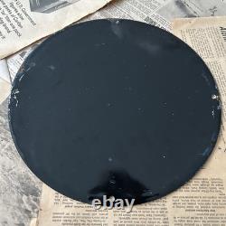 Vintage Sears Service Station Auto Dealer Gas Oil 12 Inch Porcelain Enamel Sign