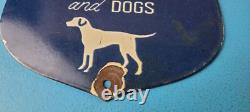 Vintage Security Feeds Porcelain Sign Livestock, Poultry, Dogs Gas Pump Sign