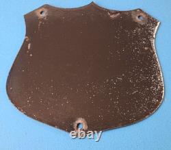 Vintage Security Feeds Porcelain Sign Livestock, Poultry, Dogs Gas Pump Sign