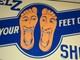 Vintage Selz Shoes Make Your Feet Glad? 15 Metal Gasoline Oil Advertising Sign