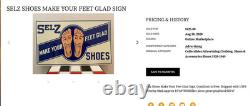 Vintage Selz Shoes Make Your Feet Glad? 15 Metal Gasoline Oil Advertising Sign