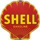 Vintage Shell Gasoline Porcelain Sign Gas Station Pump Plate Motor Oil Service