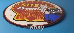 Vintage Shell Gasoline Sign Porcelain Popeye Premium Gas Sign
