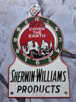 Vintage Sherwin-williams Paints- Products Porcelain Sign 10×6