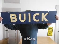 Vintage Sign Buick Double Sided Porcelain Dealership Marked A 6-39 USA