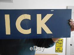 Vintage Sign Buick Double Sided Porcelain Dealership Marked A 6-39 USA