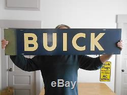 Vintage Sign Buick Double Sided Porcelain Dealership Marked A 6-39 USA
