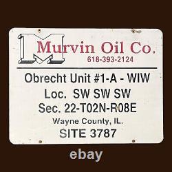 Vintage Sign MURVAN OIL Heavy Ga. Steel Big 18 x 24